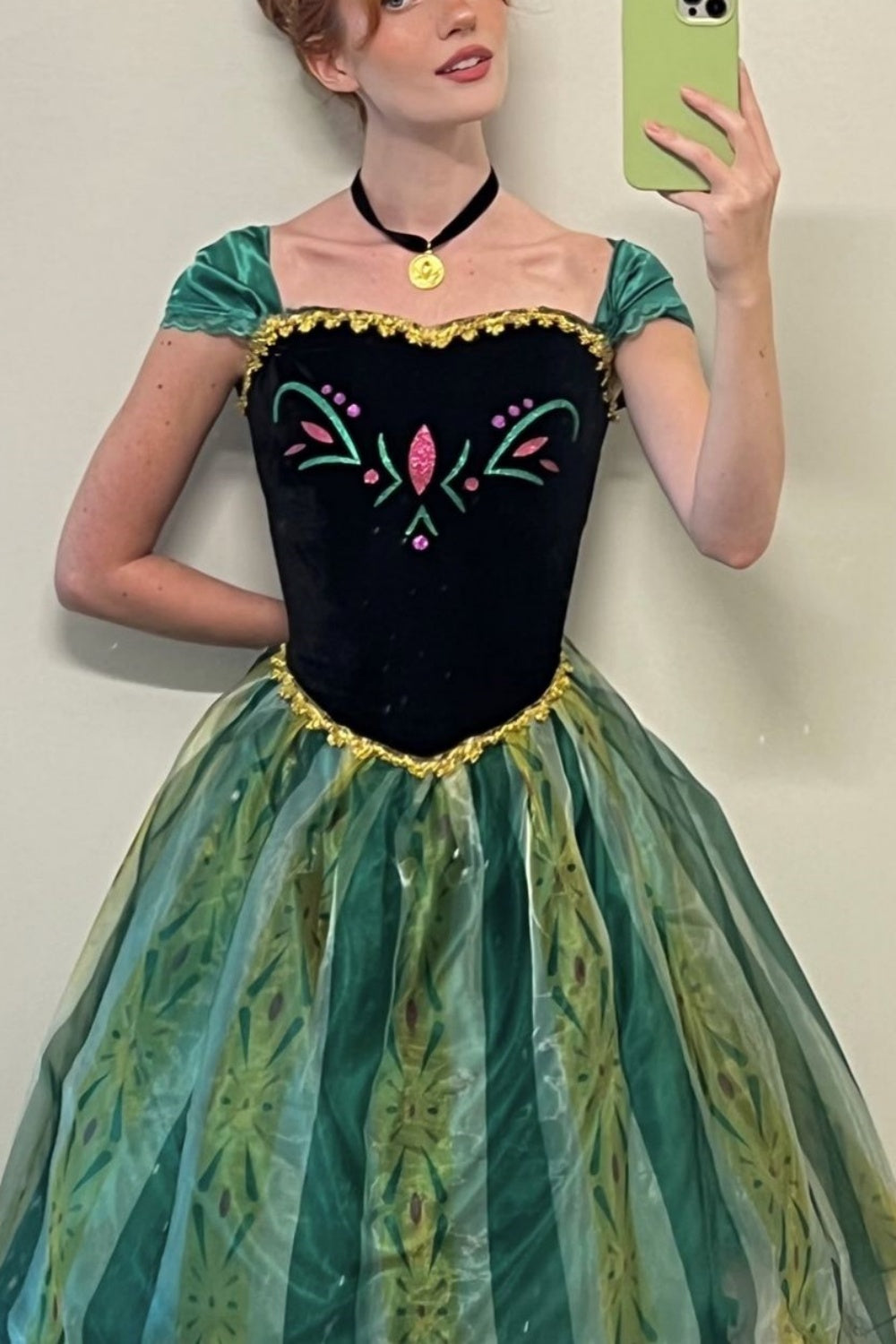 NiceVestidos – Kurzärmeliges, schwarz-grünes Farbblock-Tüll-Abendkleid im Prinzessinnenstil, A-Linie, bodenlang, NV5779