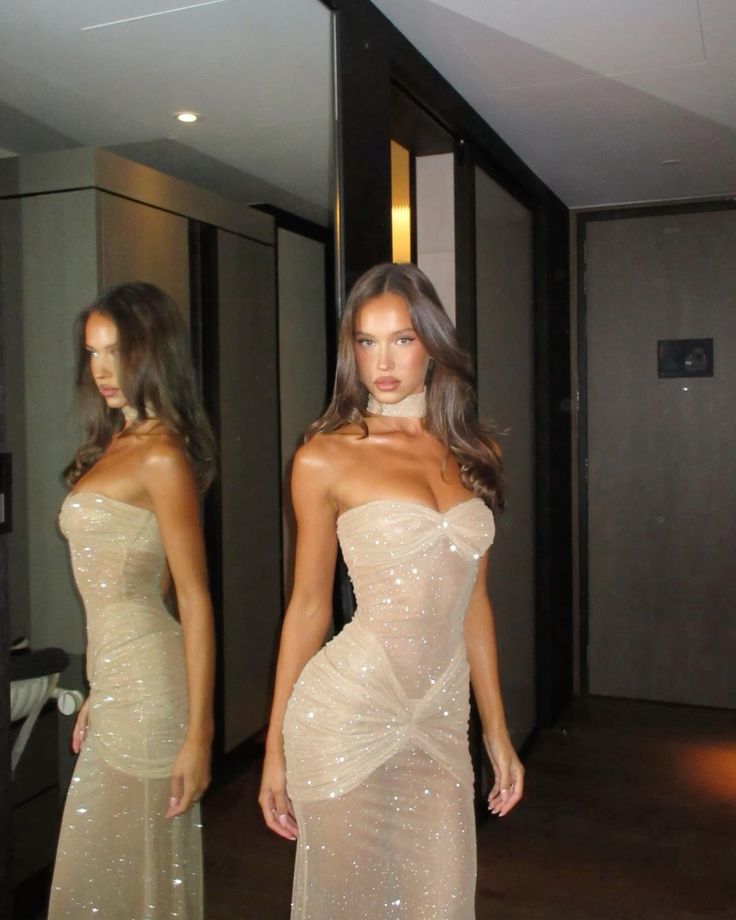 Robe de soirée moulante à la mode champagne nv1866