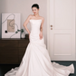 Strapless Satin Mermaid Wedding Dress Long Train Bridal Gown  NV7217