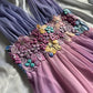 NiceVestidos--Gradient Homecoming Dress Purple Pink Fashion Gradient Exquisite Floral Short Chiffon Flower Fairy Dress Elf Dress Nv5582