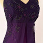 NiceVestidos--Purple Exquisite Floral Beaded Vintage Long Chiffon Prom Dress Homecoming Dress Fairy Dress Nv5590