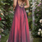 Burgundy Vintage Ball Gown Ombre Beaded Dress Long satin Prom Dress Party Dress Evening Dress nv4220