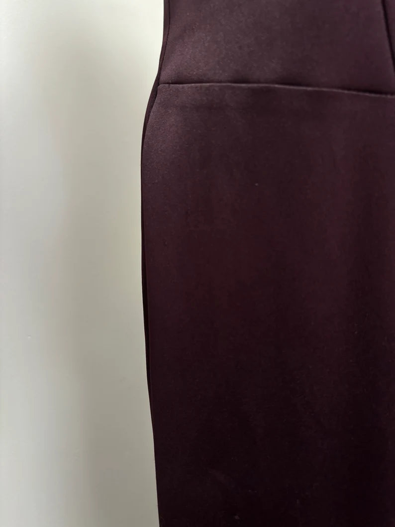 Dark purple retro fashion exquisite beaded long satin floor-length ball gown, evening dress, party dress nv3703