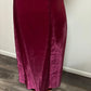Robe de soirée élégante en satin rouge foncé bordeaux, style rétro, simple, brillante, exquise, à lacets, avec perles, longue, robe de bal, robe de soirée, robe de soirée nv3709