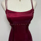 Robe de soirée élégante en satin rouge foncé bordeaux, style rétro, simple, brillante, exquise, à lacets, avec perles, longue, robe de bal, robe de soirée, robe de soirée nv3709