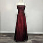 Burgundy retro fashion gradient exquisite beaded long tulle ball gown, evening dress, party dress nv3702