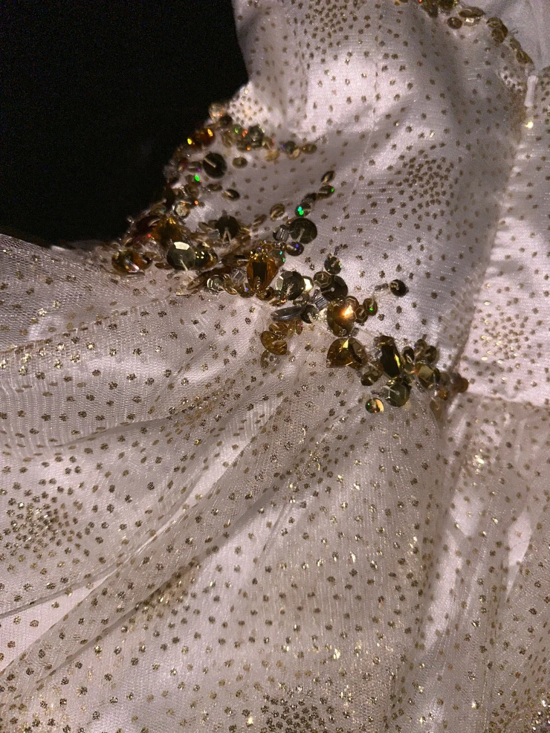 White gold homecoming dress sequined rhinestone short tulle ball gown evening dress nv4428