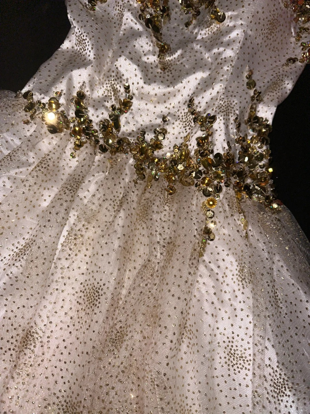 White gold homecoming dress sequined rhinestone short tulle ball gown evening dress nv4428