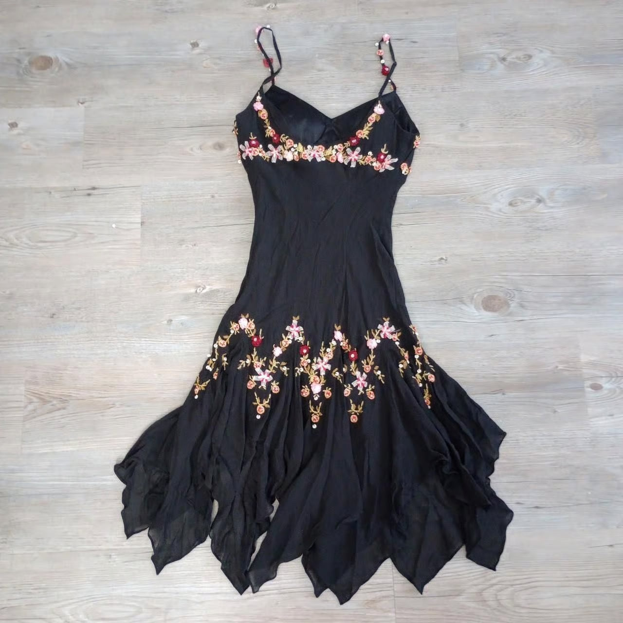 black fairy dress short Fairy Tulle Stitching Little Black Dress, Temperament, Socialite, Spaghetti Strap Dress