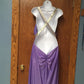 Purple vintage fashion V-neck cross straps long satin elegant prom dress, evening dress, party dress nv3710