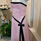 Pink Vintage Fashion Elegant Ribbon Long Satin Ball Gown Evening Dress Party Dress nv3564
