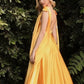 Pink/Yellow Fashion Elegant Off Shoulder Sleeveless A-Line Long Satin Ball Gown Evening Dress Birthday Party Dress Prom Dress Graduation Dress Bridesmaid Dress nv4006