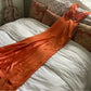 Orange Fashion Elegant Off Shoulder Exquisite Strap Long Satin Formal Prom Dress Evening Gown Party Dress nv3651