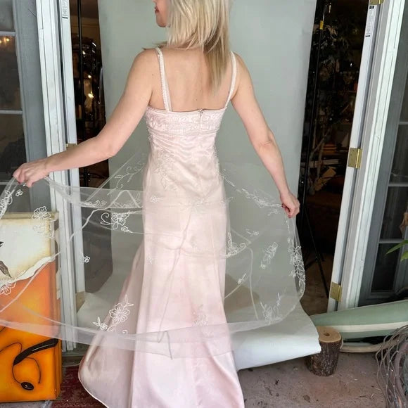 Robe de soirée longue en satin et tulle, rose brillant, à la mode, avec perles exquises, robe de bal, robe de soirée, robe de bal, nv3750