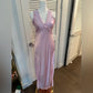 Pink Fashion Elegant V-neck Backless Long Satin Ball Gown Evening Dress Party Dress nv3583