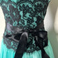 Blue Vintage Lace Short Homecoming Dress Birthday Dress nv4492