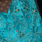 Blue sparkling beaded long tulle ball gown evening dress nv5251