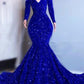 NiceVestidos-_Royal Blue Glamorous Off-The-Shoulder Sequined Long-Sleeved Floor-Length Ball Gown NV6061