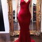 Red/Purple Fashion Sexy V Neck Spaghetti Straps Long Backless Tie Mermaid Fit Floor Length Ball Gown Evening Dress Party Dress nv3668