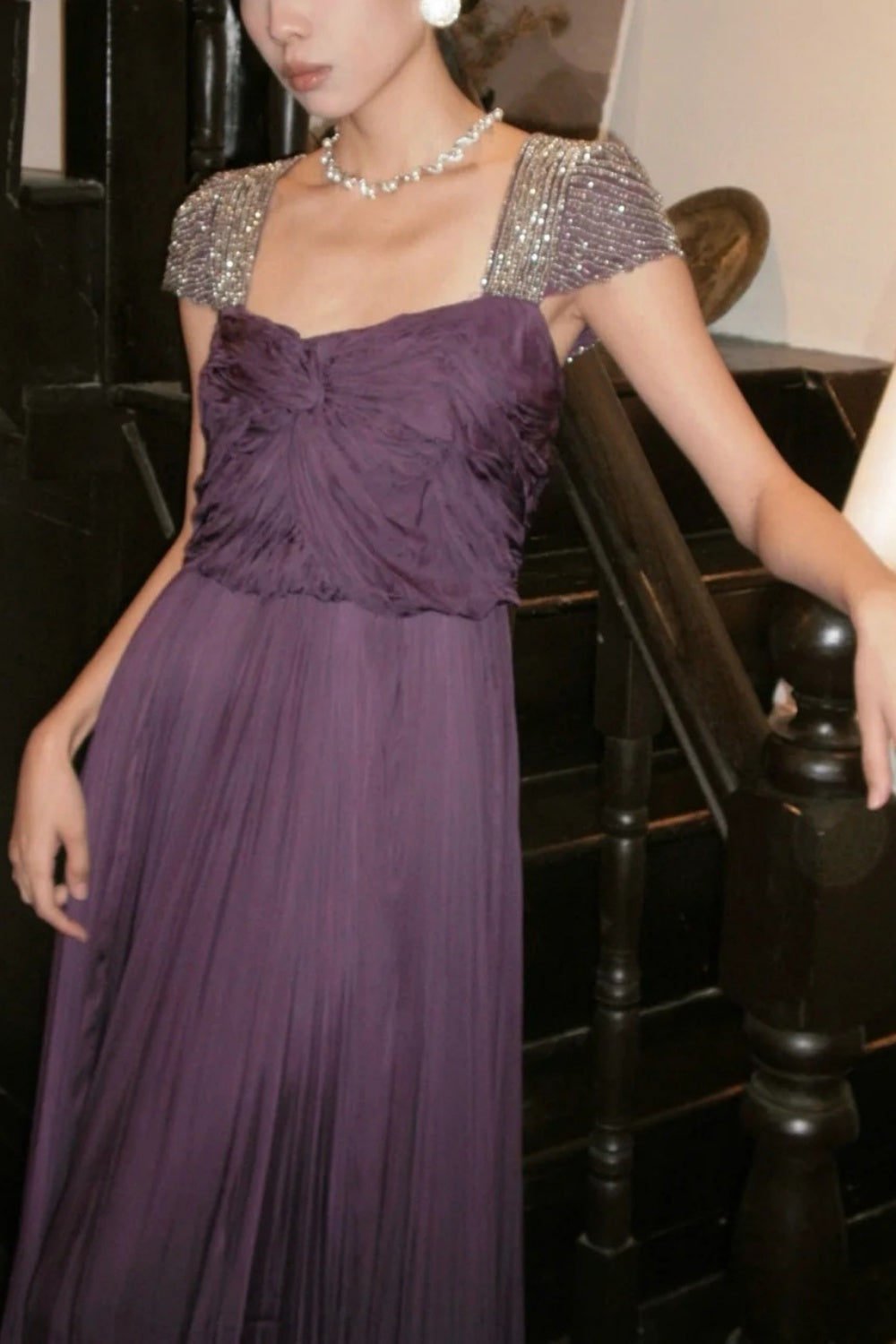 Vintage long formal evening gown Prom gown NV6579