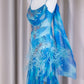 Blue Beaded Long Chiffon Prom Dress Evening Dress Party Dress nv5128