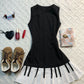 NiceVestidos--Short Chiffon Homecoming Dress Piano Black Sleeveless Dress Girls Dress NV5658