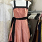 Orange pink vintage short satin homecoming dress birthday party dress nv5089