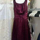 Burgundy vintage short satin homecoming dress birthday party dress nv5088