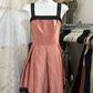 Orange pink vintage short satin homecoming dress birthday party dress nv5089