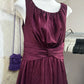 Burgundy vintage short satin homecoming dress birthday party dress nv5088