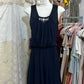 Navy blue vintage short chiffon homecoming dress birthday party dress nv5091