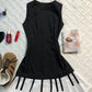 NiceVestidos--Short Chiffon Homecoming Dress Piano Black Sleeveless Dress Girls Dress NV5658