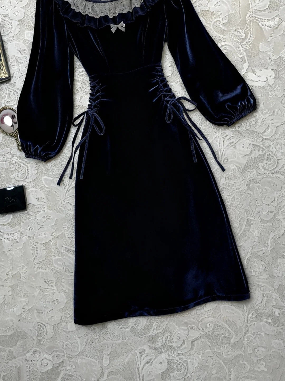 Kurzes Satin-Geburtstagskleid/Festtagskleid NV6377