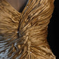 NiceVestidos--Fairy Like Glam Gold Pleated Criss Cross Prom Dress NV5786