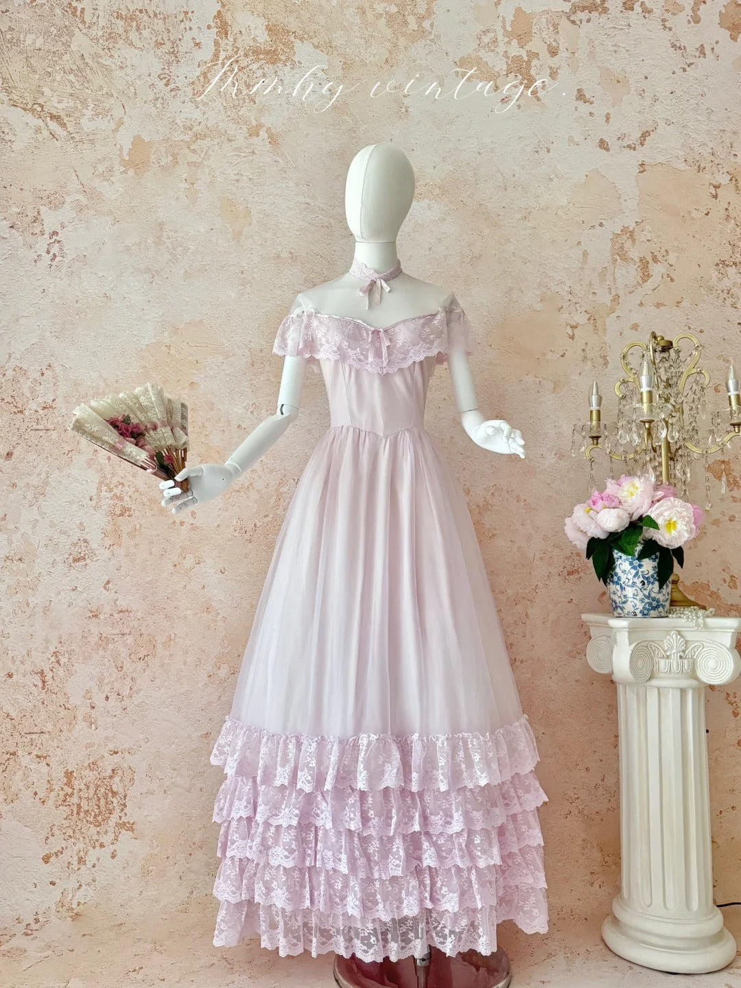 Pink Sweet Delicate Beaded Long Princess Tulle Exquisite Lace Homecoming Dress Prom Dress Evening Dress Birthday/Wedding Party Dress Quinceanera Dress nv4103