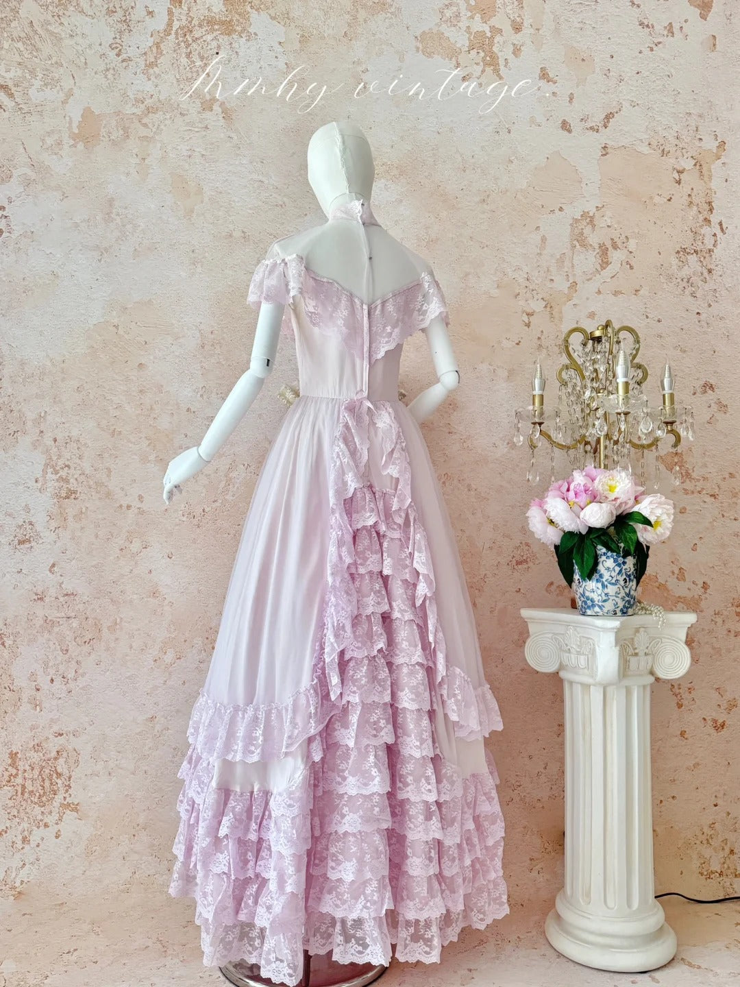 Pink Sweet Delicate Beaded Long Princess Tulle Exquisite Lace Homecoming Dress Prom Dress Evening Dress Birthday/Wedding Party Dress Quinceanera Dress nv4103