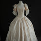 Vintage Victorian Style Cream Silk Rose Court Ballgown - Antique Collection & Theme Ball Dress NV6373