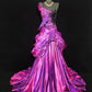 Purple exquisite beaded gorgeous vintage witch ball long ball gown nv5230