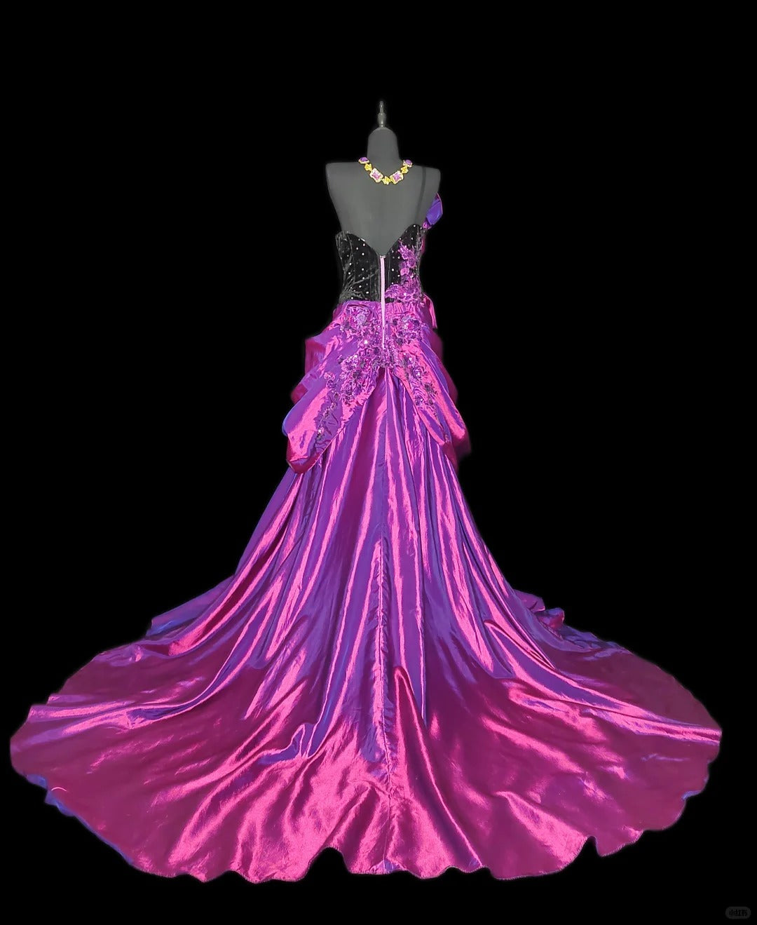 Purple exquisite beaded gorgeous vintage witch ball long ball gown nv5230