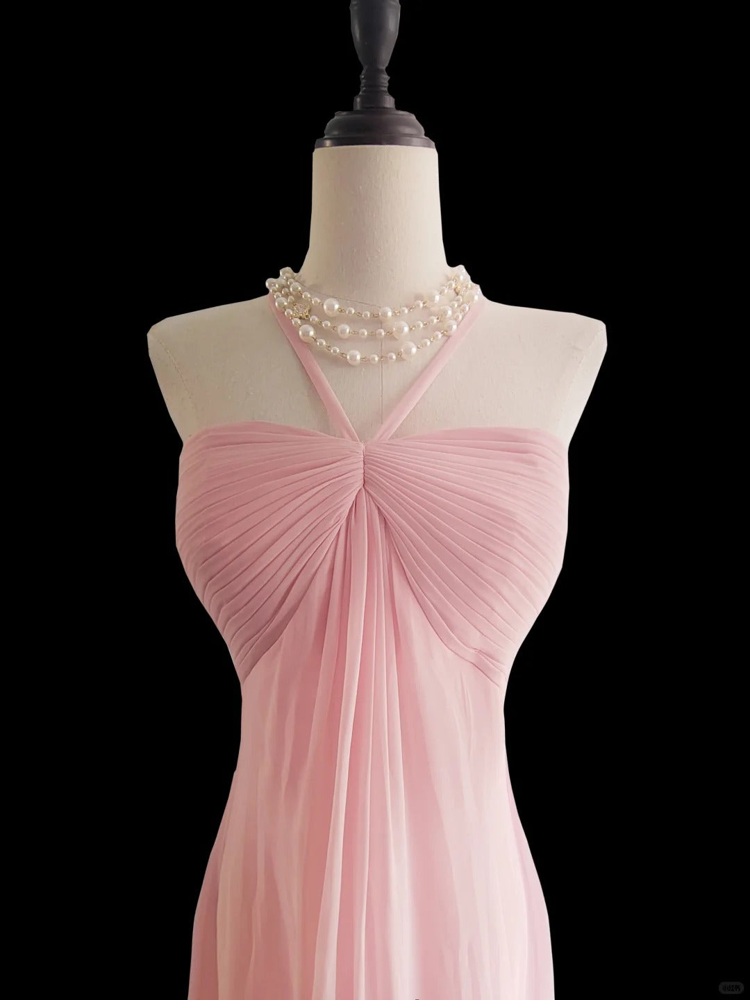 Pink elegant mermaid long chiffon prom dress nv5221