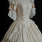 Vintage Victorian Style Cream Silk Rose Court Ballgown - Antique Collection & Theme Ball Dress NV6373