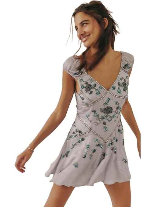 Exquisite Beaded Short Chiffon Homecoming Dress Birthday Party Dress nv5297