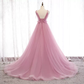 Pink tulle  Long  prom dress evening dress nv98