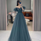Cute Tulle Long Prom Dress A Line Evening Dress nv594