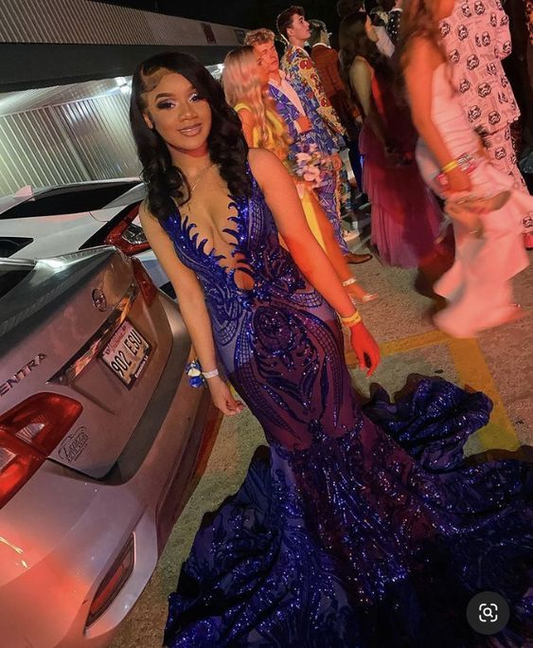 Royal blue Mermaid Long Prom Dress New Arrival Evening Dress Sexy Formal Dress nv930