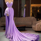 Purple Evening Gown Appliques Prom Dresses nv407
