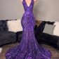 purple prom dresses, mermaid prom dresses, custom make evening dresses nv457