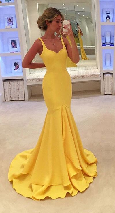 Nouvelle arrivée robe de bal jaune, robe de soirée sirène, robe de soirée longue, robe formelle nv519