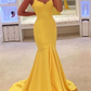 New Arrival Yellow Prom Dress,Mermaid Evening Dress,Long Evening Gown,Formal Dress nv519