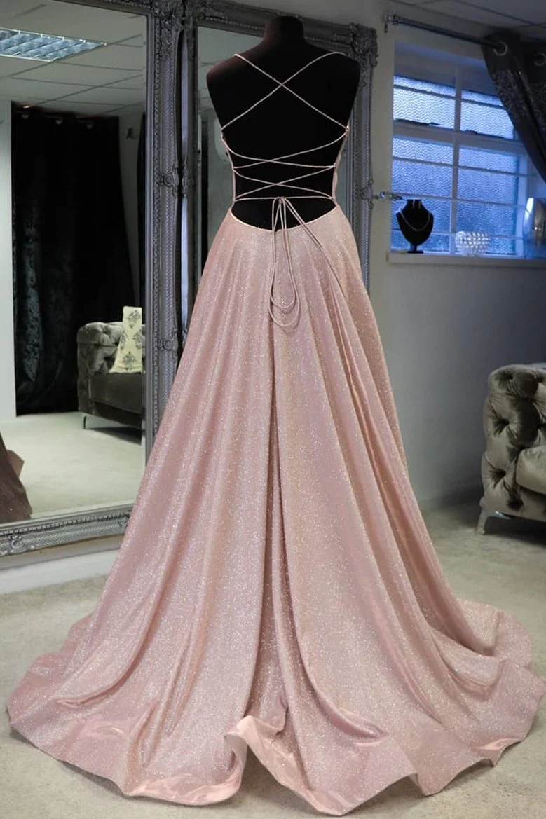 Shinning Prom Dress with Slit, Evening Dress, Special Occasion Dress, Formal Dress nv206